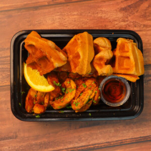 Chicken and Waffles Protein Style