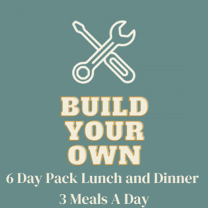 6 Day Pack Lunch and Dinner 3 Meals A Day